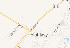 Na Státní v obci Holohlavy - mapa ulice