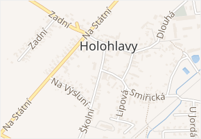 Školní v obci Holohlavy - mapa ulice