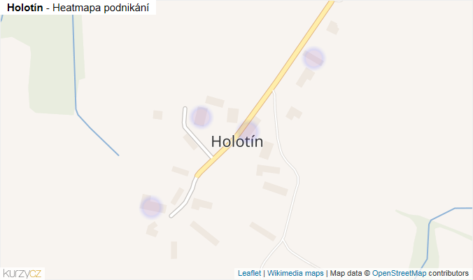 Mapa Holotín - Firmy v části obce.