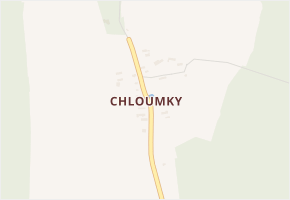 Chloumky v obci Holovousy - mapa části obce