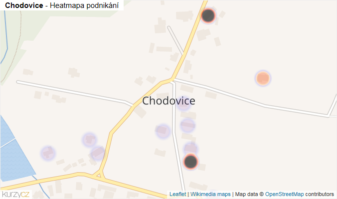 Mapa Chodovice - Firmy v části obce.