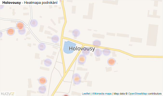 Mapa Holovousy - Firmy v části obce.