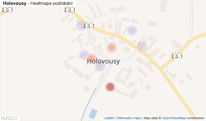 Mapa Holovousy - Firmy v části obce.