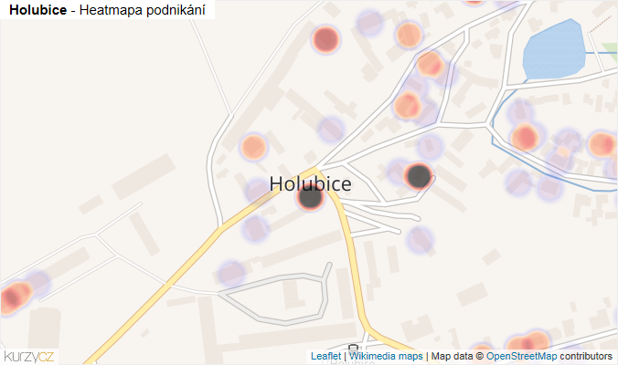 Mapa Holubice - Firmy v části obce.