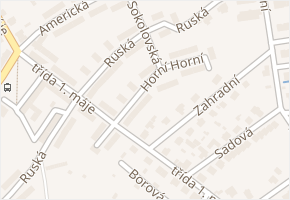 Horní v obci Holýšov - mapa ulice