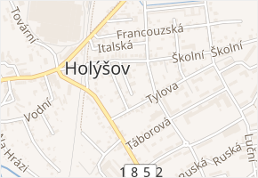 Příčná v obci Holýšov - mapa ulice