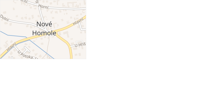 Hlavní v obci Homole - mapa ulice
