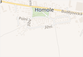 Jižní v obci Homole - mapa ulice