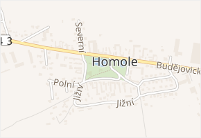 Na Návsi v obci Homole - mapa ulice
