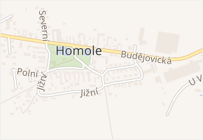 Slunečná v obci Homole - mapa ulice