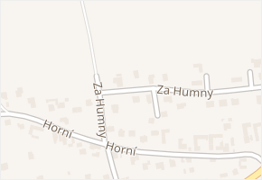 Za Humny v obci Homole - mapa ulice
