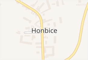 Honbice v obci Honbice - mapa části obce