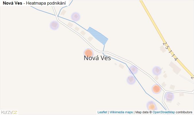 Mapa Nová Ves - Firmy v části obce.