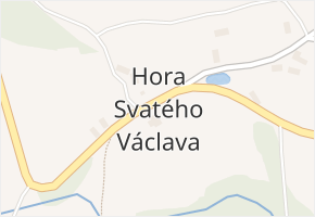 Hora Svatého Václava v obci Hora Svatého Václava - mapa části obce