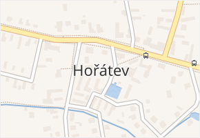 Hořátev v obci Hořátev - mapa části obce
