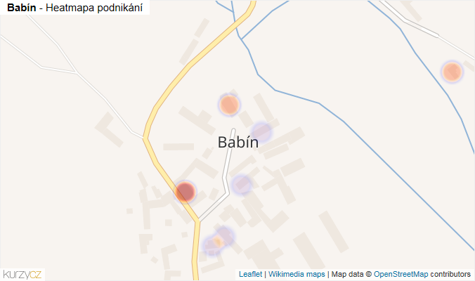 Mapa Babín - Firmy v části obce.