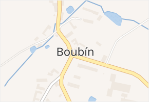 Boubín v obci Horažďovice - mapa části obce