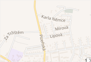 Družební v obci Horažďovice - mapa ulice