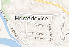 Horažďovice v obci Horažďovice - mapa části obce