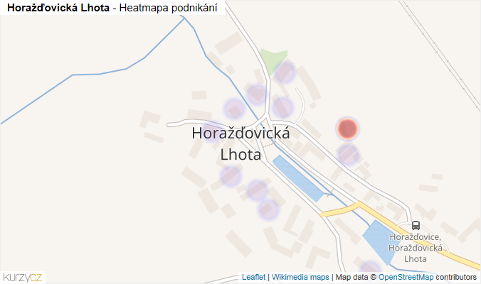 Mapa Horažďovická Lhota - Firmy v části obce.