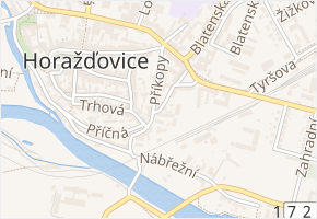 Husova v obci Horažďovice - mapa ulice