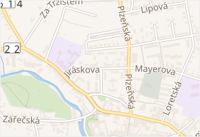 Jiráskova v obci Horažďovice - mapa ulice
