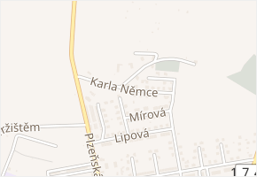 Karla Němce v obci Horažďovice - mapa ulice