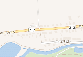 Komenského v obci Horažďovice - mapa ulice