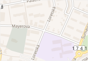 Mayerova v obci Horažďovice - mapa ulice