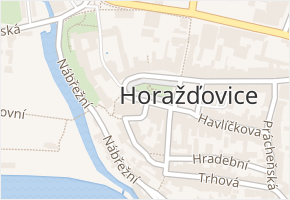 Mírové náměstí v obci Horažďovice - mapa ulice