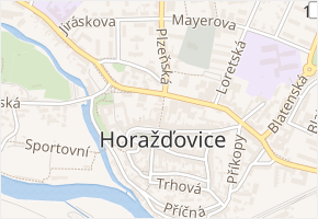 Monsignora Fořta v obci Horažďovice - mapa ulice