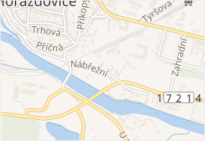 Nábřežní v obci Horažďovice - mapa ulice