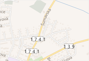 Nad Nemocnicí v obci Horažďovice - mapa ulice
