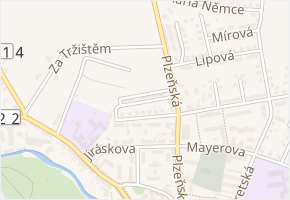 Peškova v obci Horažďovice - mapa ulice