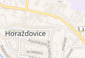 Ševčíkova v obci Horažďovice - mapa ulice