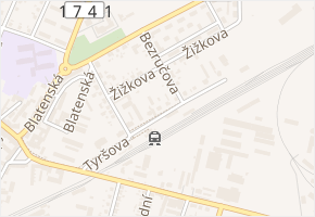 Tyršova v obci Horažďovice - mapa ulice