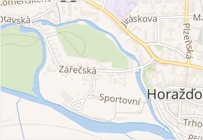Zářečská v obci Horažďovice - mapa ulice