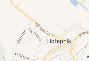 Zákostelská v obci Hořepník - mapa ulice