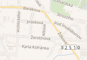 Alšova v obci Hořice - mapa ulice