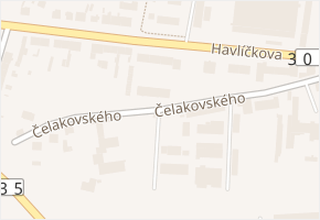 Čelakovského v obci Hořice - mapa ulice
