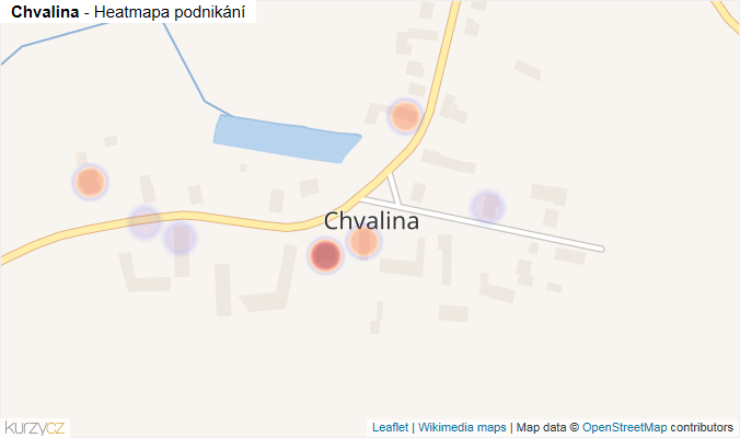 Mapa Chvalina - Firmy v části obce.