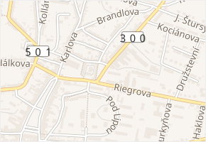 Hankovo náměstí v obci Hořice - mapa ulice