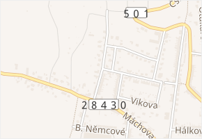 Harantova v obci Hořice - mapa ulice