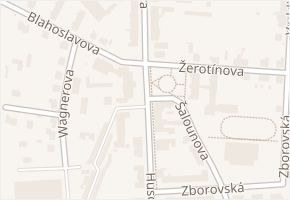 Husova v obci Hořice - mapa ulice
