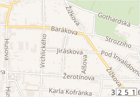 Jiráskova v obci Hořice - mapa ulice