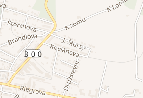 Kociánova v obci Hořice - mapa ulice