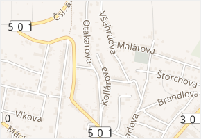 Kollárova v obci Hořice - mapa ulice