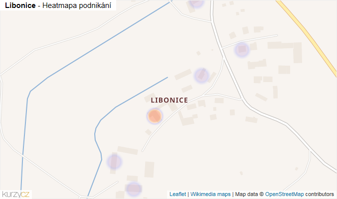 Mapa Libonice - Firmy v části obce.