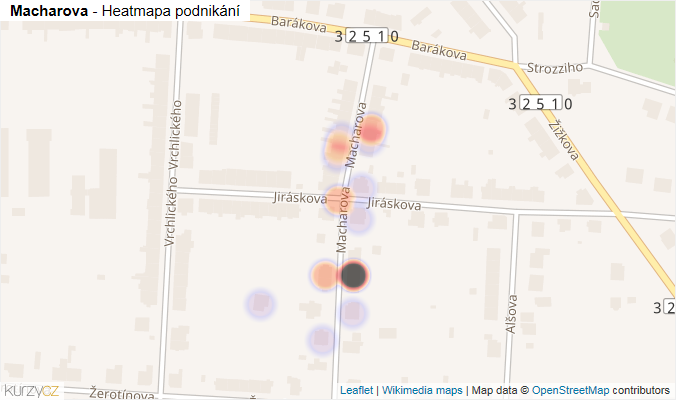 Mapa Macharova - Firmy v ulici.