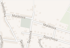 Malátova v obci Hořice - mapa ulice